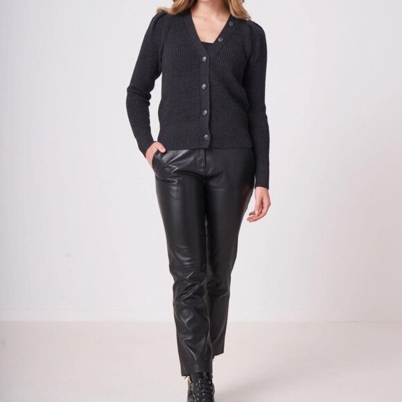 REPEAT CASHMERE Cropped Merino Wool Cardigan (NWT) - Picture 4 of 11